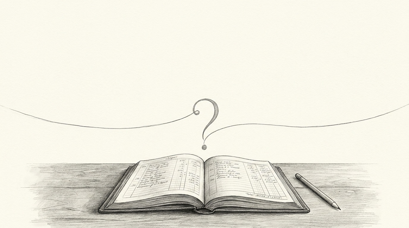 Fine-graphite black-and-white drawing: a chief executive at the head of a long table, an empty challenger's chair opposite, a single decision on the page between them.