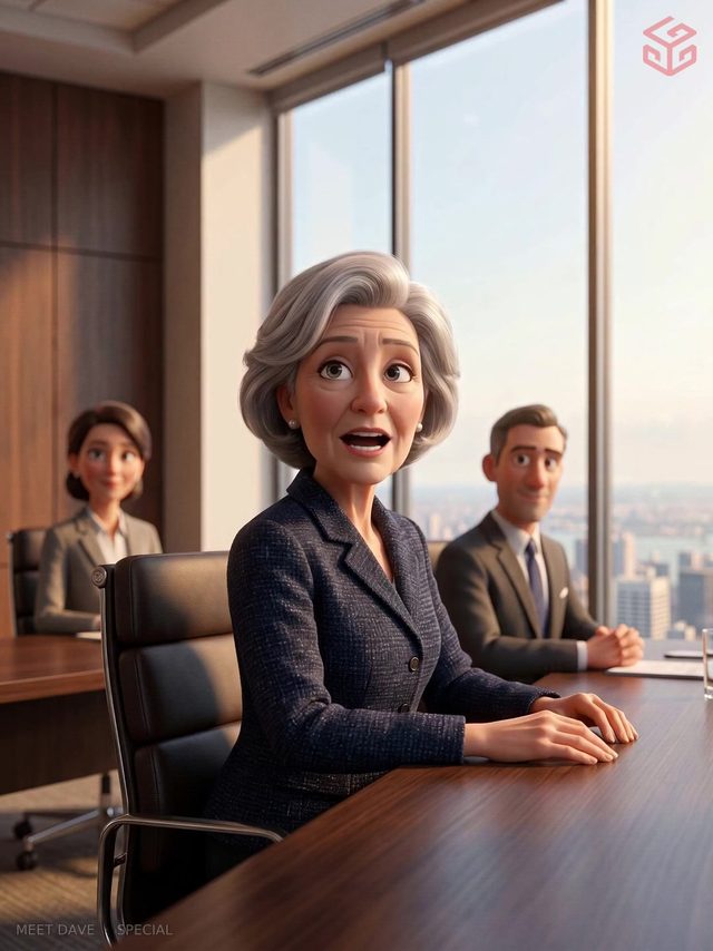 The Meet Dave special, What Changed?: Dave as a Group COO in the boardroom.